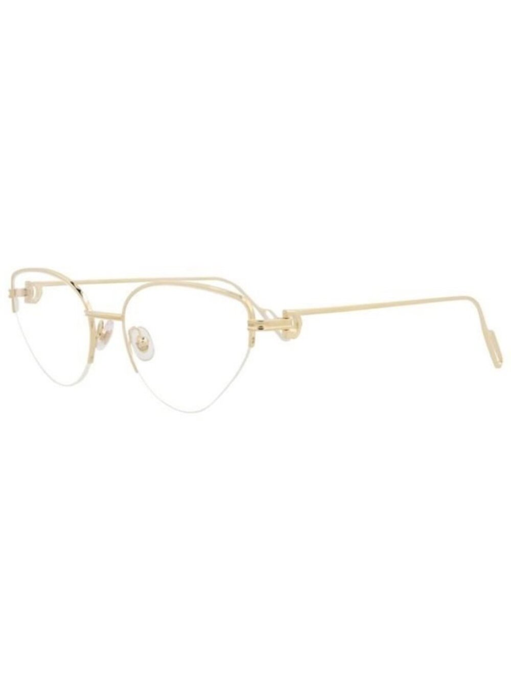 New Cartier Womens Cat Eye Gold Gold Transparent Fashion Designer Eyeglasses